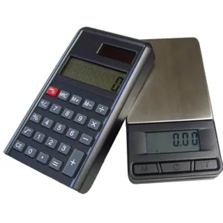 G&G PC Taschenwaage & Taschenrechner (2 in 1) Feinwaage Digitalwaage Goldwaage Münzwaage Scale (PC200)