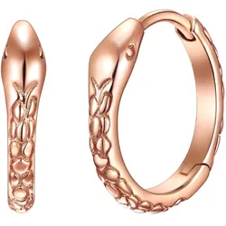 Glanzstücke München Creolen Schlangenkopf Sterling Silber in Roségold   Damen 