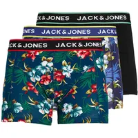 JACK & JONES Printed Trunks black/black S 3er Pack