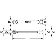 KS Tools Ratschenringschlüssel 4 in 1 8x10x12x13mm