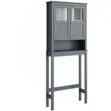 Vicco Toilettenschrank Bianco Grau 69 x 171 cm MDF