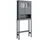 Vicco Toilettenschrank Bianco Grau 69 x 171 cm MDF