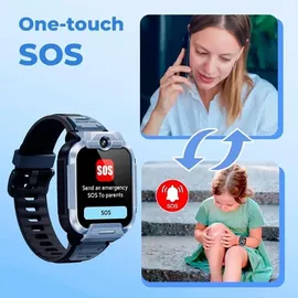 Mibro Z5 4G BT 42 mm Kunststoffgehäuse Blau Silikonarmband Blau M