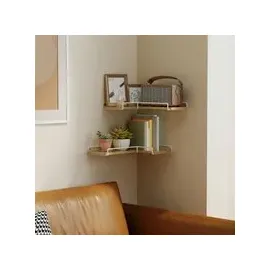 VASAGLE L-förmiges Eckregal, 2er Set, Wandregal