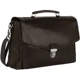 LEONHARD HEYDEN Roma Aktentasche Leder 40 cm Laptopfach schwarz
