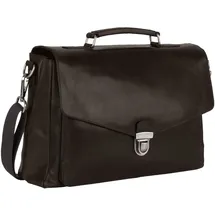 LEONHARD HEYDEN Roma Aktentasche Leder 40 cm Laptopfach schwarz