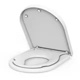 Toilettensitz D-Form Gewerblichen Gebrauch, Integrierter Kinder-Toilettensitz, Toilettensitz d Für familien, Toilettensitz mit Soft-Close-Funktion, Toilettensitz Aus Strapazierfähigem PP-Kunststoff,