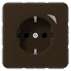 JUNG HOME SCHUKO® Steckdose, Safety+, braun