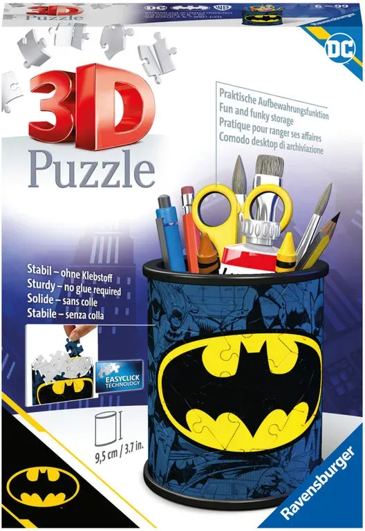 Ravensburger 3D Puzzle 11275 - Utensilo Batman - 54 Teile - Stiftehalter Für Batman Fans Ab 6 Jahren  Schreibtisch-Organizer Für Kinder