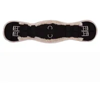 BR Premiere Sattelgurt mit Kunstfell (65cm) - schwarz/natur -