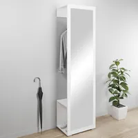 OTTO home Paris Garderobenschrank 190x50x35 Silber/Weiß