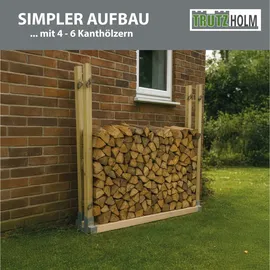Trutzholm Holzstapelhilfe feuerverzinkter Stahl 34 x 10 x 15 cm Set / 6 Stück