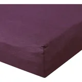 BettwarenShop Spannbettlaken Jersey-Baumwolle-Elasthan 180 x 200 - 200 x 220 cm lila