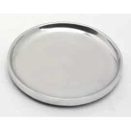 Kerzenteller Kerzenteller, Dekoteller Alu Silber poliert Ø 12 cm ideal für Kerzen, Taufkerzen, Hochzeitskerzen