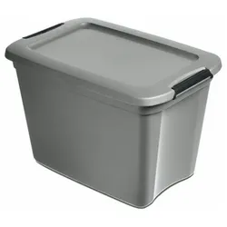 Keeeper - Ronja Clipbox Aufbewahrungsbox, 27L, Extra Stabil, in Grau