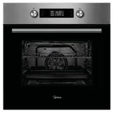 Midea Einbau-Backofen mit Pyrolyse 65P90E3IX Edelstahl