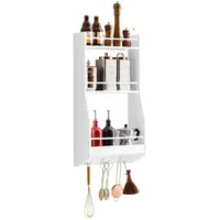 SoBuy Wandregal Küchenregal 38 x 75 x 17 cm Weiß
