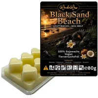 WonderWax Duftwachs WonderWax® Duftwachs 6 Herzen, (Black Sand & Beach), Duftrichtung: Black Sand & Beach