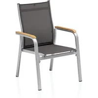 Kettler Granada Stapelsessel 66 x 69 x 98 cm silber 2 St.