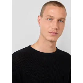 QS Strickpullover mit Struktur Schwarz M