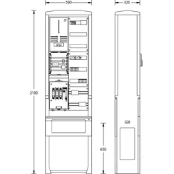 UESA Straßenbeleuchtungssäule SB-S-4G Netze BW