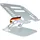 Schwaiger LPS1720 513 Laptopständer Computerhalter Notebookständer Laptop-Halter Aluminium belüftet verstellbar ergonomisch höhenverstellbar klappbar Z-förmig Silber