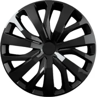 Trimak Radkappen 13-14-15-16 Zoll 4er Set Radzierblenden Silber Schwarz Schlagfest, Schwarz / 14-Zoll-Radkappen, ABS Kunststoff, Schlagfest, Hochwertig schwarz