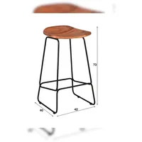 KAWOLA Barhocker LEMMY Set 4-tlg. Akazie massiv natur