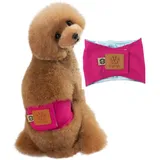 PLUS PO Hundewindeln RüDe Hundewindeln FüR HüNdinnen Inkontinenz Hundewindeln Weibliches Medium Windel Hund Windel männlich Windeln für Hunde Hundehosen pink,L