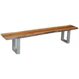 Massivmoebel24 Baumbank 160 x 38 x 45 cm Braun