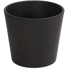 Dehner Keramik-Übertopf Basic, rund, dunkelgrau