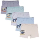 LOREZA 5er Set Boxershorts - Rallye - Bunt | Gr.: 128/134