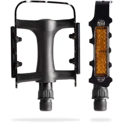 AARON Tour Fahrradpedale mit Reflektoren - Aluminium - Schwarz