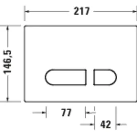 Duravit DuraSystem Betätigungsplatte A1, WD5012044000,