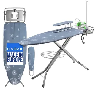 Kadax Bügelbrett mit Steckdose 130x48cm Dampfbügelbrett - KADAX