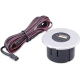 Kalb Material Für Möbel Einbau USB-Hub 2 in 1 12V Silbergrau 1 St.