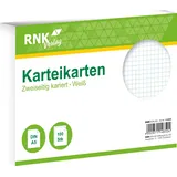 RNK Karteikarten kariert A5 (A5, 205 g/m2, 100