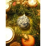 Zwiebelmuster Original Bohemia Christbaum Weihnachtskugel 0069 klein Porzellan