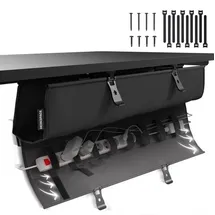 deskspace Kabelwanne, Schreibtisch Kabelkanal,90cm, Schwarz