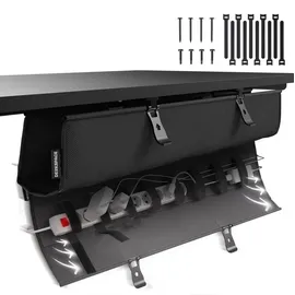 deskspace Kabelwanne, Schreibtisch Kabelkanal,90cm, Schwarz