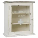 Medizinschrank / Apothekerschrank / Wandschränkchen in Weiß aus Holz Shabby Chic