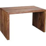 FineBuy Schreibtisch FineBuy Holz Massiv Sheesham Büro Arbeitszimmer Tisch Holztisch - Braun