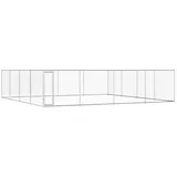 vidaXL Outdoor-Hundezwinger 760 x 760 x 185 cm Stahl Grau