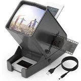 TCNEWCL DIGITNOW! 35mm Diabetrachter 3-fache Vergrößerung, LED beleuchtete, beleuchtete Betrachtung, USB Stromkabel