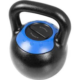 Gorilla Sports Kettlebell verstellbar 16 kg oder 24 kg schwarz / blau
