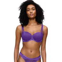 Triumph Balconette-BH "Palina Moonlight Kiss", Damen, Gr. 75, Cup C, lila (lila haze), Spitze, Obermaterial: 62% Polyester, 25% Polyamid, 13% Elasthan, BHs Balconette-BH, Triumph x Palina Rojinski, gefütterte Spacer-Cups, Spitze, Glitzergarn