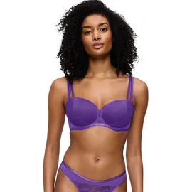 Triumph Balconette-BH "Palina Moonlight Kiss", Damen, Gr. 75, Cup C, lila (lila haze), Spitze, Obermaterial: 62% Polyester, 25% Polyamid, 13% Elasthan, BHs Balconette-BH, Triumph x Palina Rojinski, gefütterte Spacer-Cups, Spitze, Glitzergarn