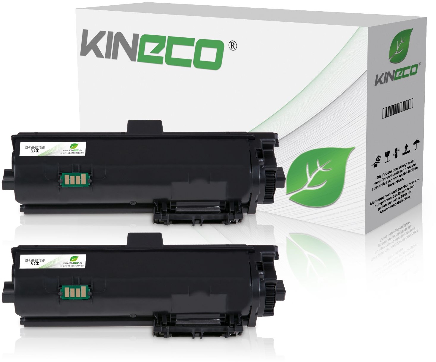 2 Toner kompatibel zu Kyocera TK-1150 1T02RV0NL0 XL Schwarz