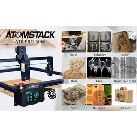 ATOMSTACK A10 PRO 50W, CNC-cutter mit 10W Output Fokusleistung, Präzision 0,08 mm, Arbeitsfläche 410 x 400 mm