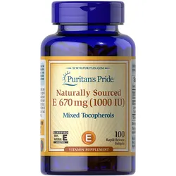 Vitamin E 1000 IU Gemischte Tocopherole 100 Weichkapseln mit schneller Freisetzung